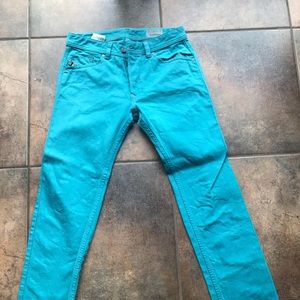 Diesel turquoise jeans!